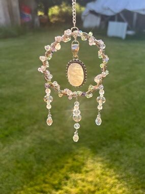 Handmade Moonstone sun catcher.